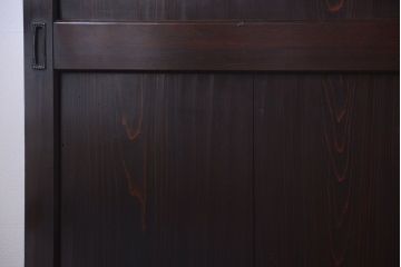 古民具・骨董　明治期　古い木味のアンティーク帯戸4枚セット(3)