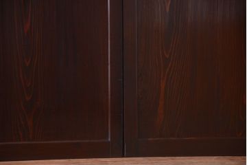 古民具・骨董　明治期　古い木味のアンティーク帯戸4枚セット(3)
