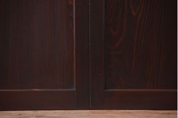 古民具・骨董　明治期　古い木味のアンティーク帯戸4枚セット(3)