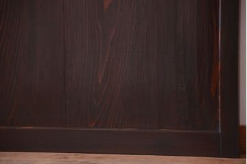 古民具・骨董　明治期　古い木味のアンティーク帯戸4枚セット(3)