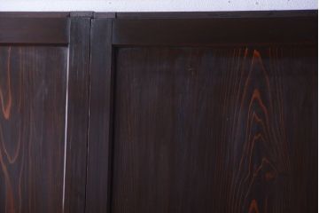 古民具・骨董　明治期　古い木味のアンティーク帯戸4枚セット(3)