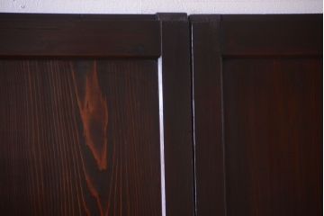 古民具・骨董　明治期　古い木味のアンティーク帯戸4枚セット(3)