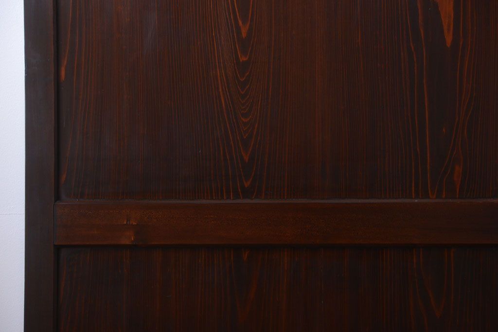 古民具・骨董　明治期　古い木味のアンティーク帯戸4枚セット(3)