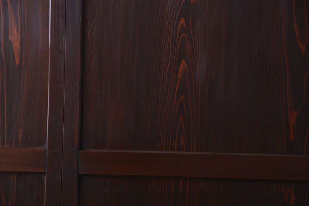 古民具・骨董　明治期　古い木味のアンティーク帯戸4枚セット(3)