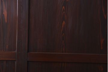 古民具・骨董　明治期　古い木味のアンティーク帯戸4枚セット(3)