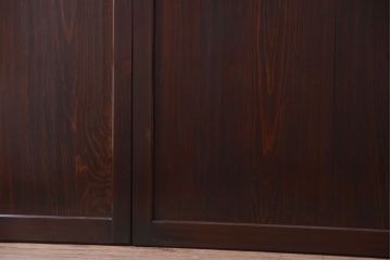 古民具・骨董　明治期　古い木味のアンティーク帯戸4枚セット(3)