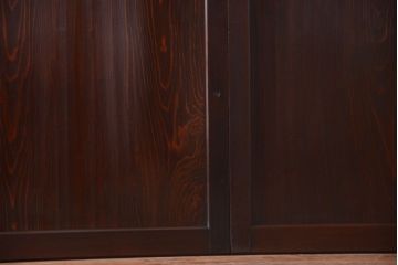 古民具・骨董　明治期　古い木味のアンティーク帯戸4枚セット(3)