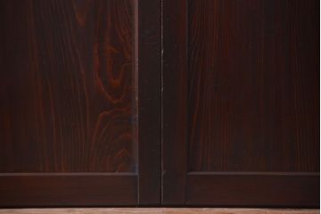 古民具・骨董　明治期　古い木味のアンティーク帯戸4枚セット(3)