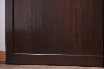 古民具・骨董　明治期　古い木味のアンティーク帯戸4枚セット(3)