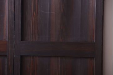 古民具・骨董　古い木味のアンティーク帯戸2枚セット(3)