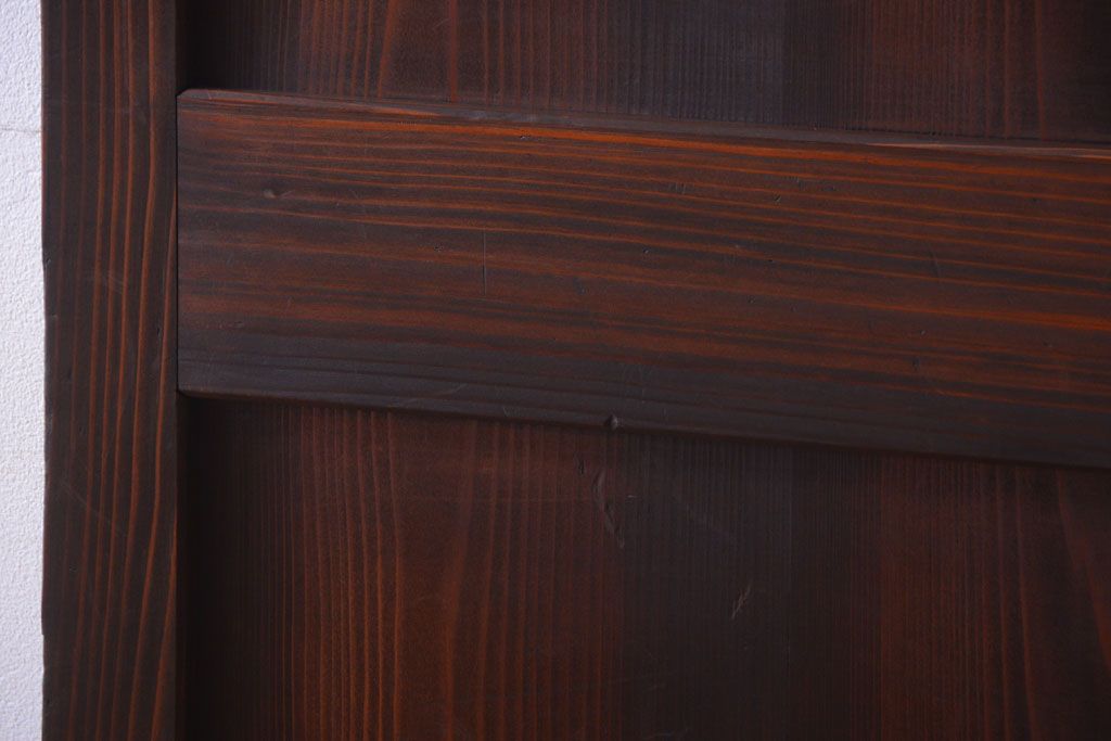 古民具・骨董　古い木味のアンティーク帯戸2枚セット(3)