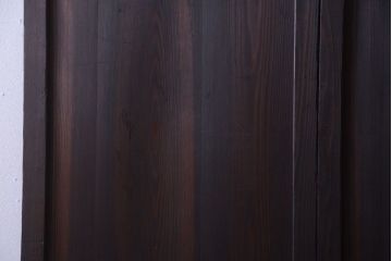 古民具・骨董　古い木味のアンティーク帯戸2枚セット(3)