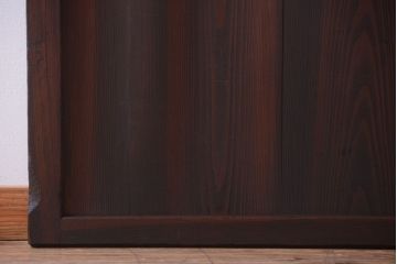 古民具・骨董　古い木味のアンティーク帯戸2枚セット(3)