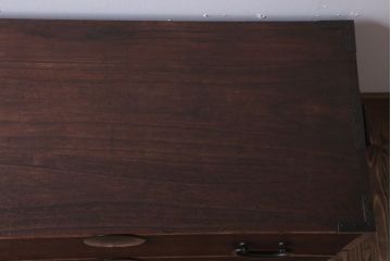 アンティーク家具　和製アンティーク　上手物　シンプルな丸金具の総桐箪笥ローボード(衣装箪笥・時代箪笥、桐たんす)(1)