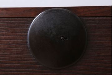 アンティーク家具　和製アンティーク　上手物　シンプルな丸金具の総桐箪笥ローボード(衣装箪笥・時代箪笥、桐たんす)(1)