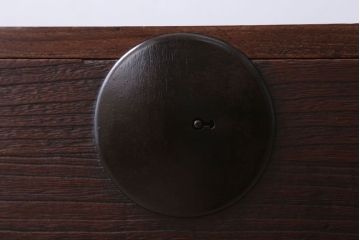 アンティーク家具　和製アンティーク　上手物　シンプルな丸金具の総桐箪笥ローボード(衣装箪笥・時代箪笥、桐たんす)(2)
