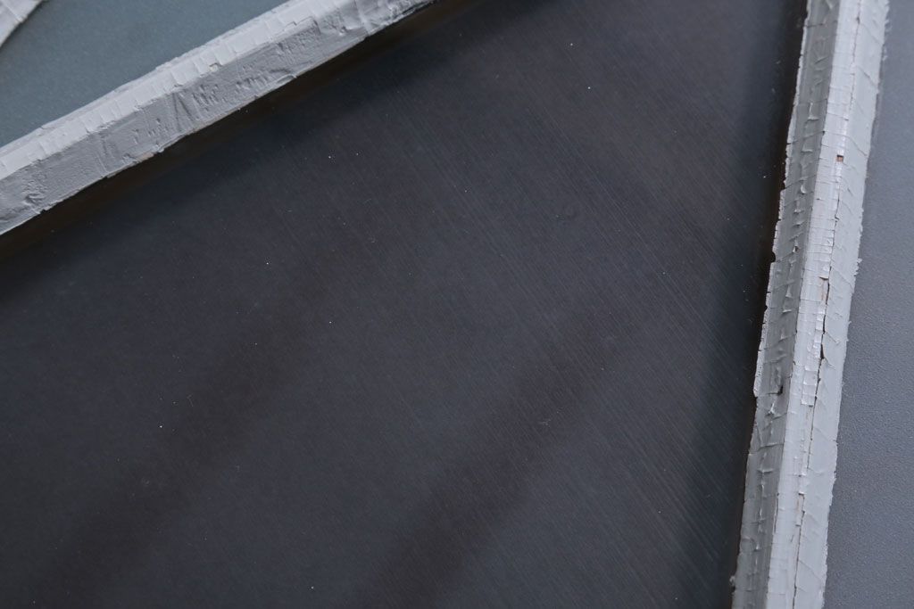 アンティーク　すり・結霜ガラス入り!ペイント明り取り