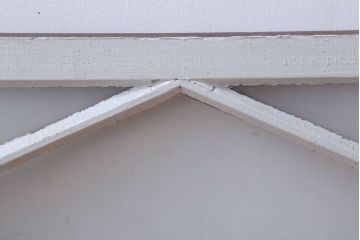 アンティーク　すり・結霜ガラス入り!ペイント明り取り