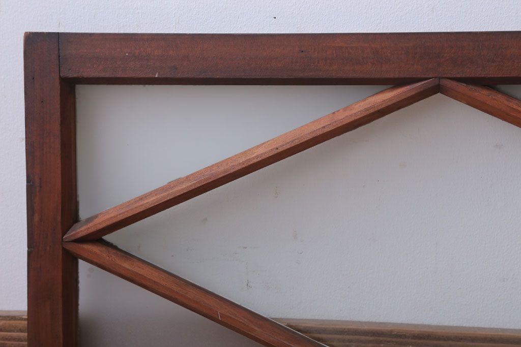 アンティーク　すり・結霜ガラス入り!ペイント明り取り