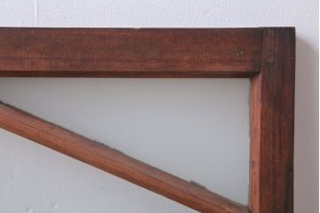 アンティーク　すり・結霜ガラス入り!ペイント明り取り