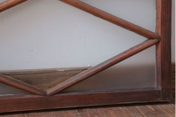 アンティーク　すり・結霜ガラス入り!ペイント明り取り