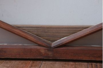 アンティーク　すり・結霜ガラス入り!ペイント明り取り