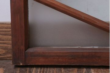 アンティーク　すり・結霜ガラス入り!ペイント明り取り