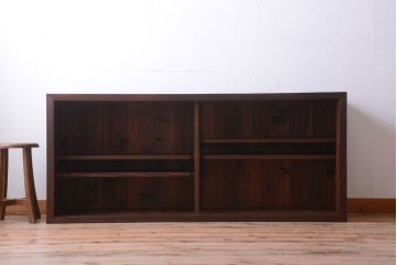 アンティーク家具　古民具・骨董　和製アンティークの引き戸ローボード(収納棚)