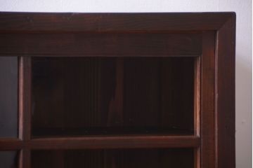 アンティーク家具　古民具・骨董　和製アンティークの引き戸ローボード(収納棚)