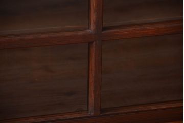 アンティーク家具　古民具・骨董　和製アンティークの引き戸ローボード(収納棚)