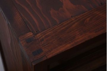 アンティーク家具　古民具・骨董　引き出し4杯付き!和製アンティークの引き戸ローボード(収納棚)