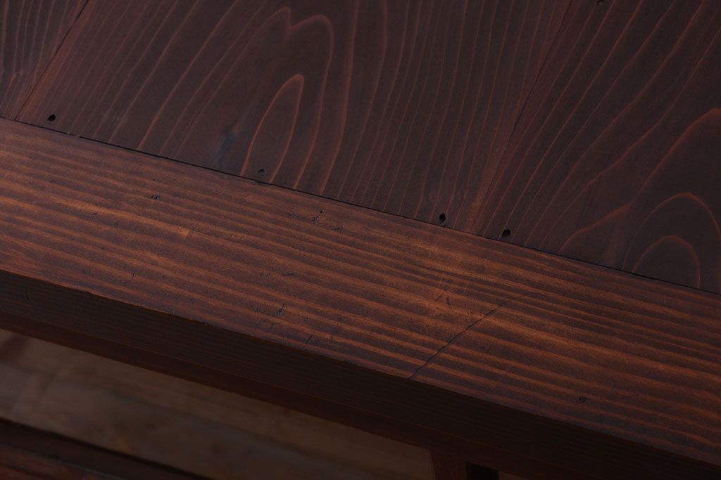 アンティーク家具　古民具・骨董　引き出し4杯付き!和製アンティークの引き戸ローボード(収納棚)