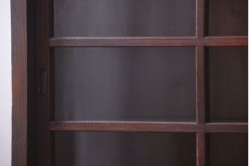 アンティーク家具　古民具・骨董　引き出し4杯付き!和製アンティークの引き戸ローボード(収納棚)