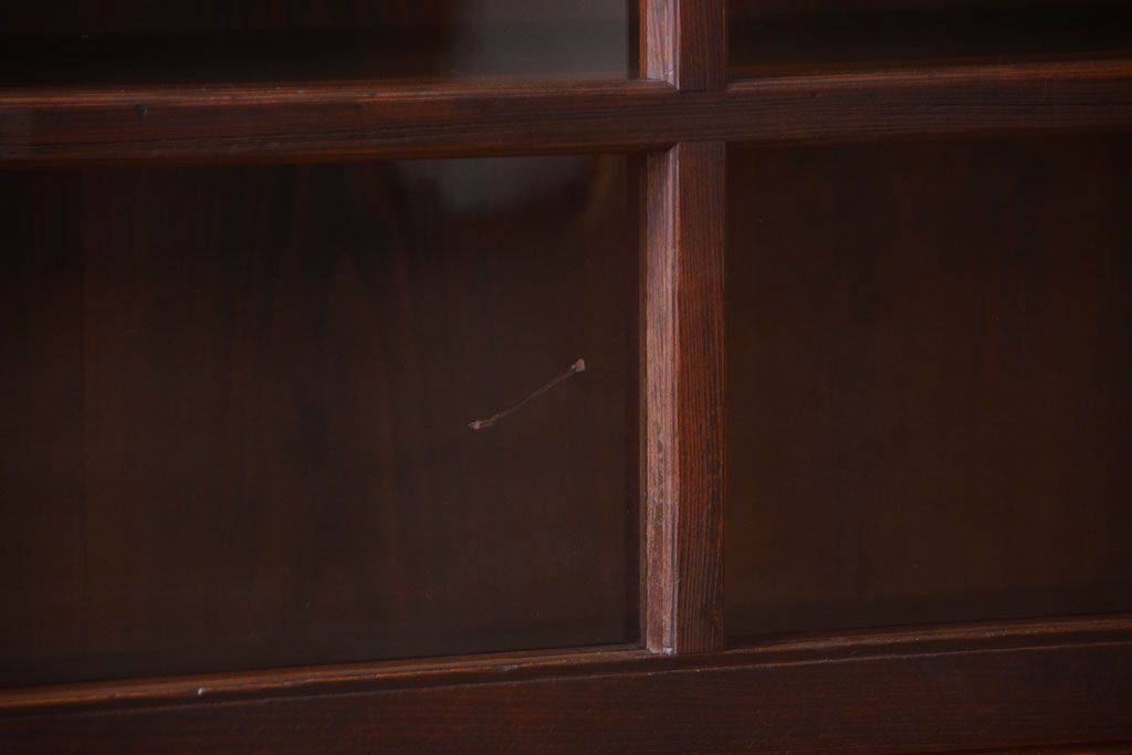 アンティーク家具　古民具・骨董　引き出し4杯付き!和製アンティークの引き戸ローボード(収納棚)