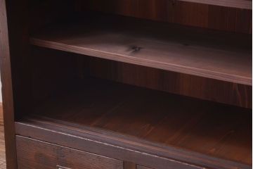 アンティーク家具　古民具・骨董　引き出し4杯付き!和製アンティークの引き戸ローボード(収納棚)