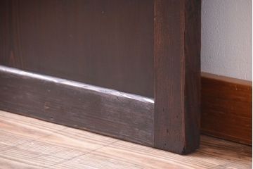 古民具・骨董　古い木味のアンティーク板戸1枚(建具)