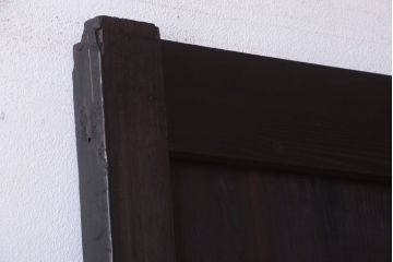 古民具・骨董　明治期　古い木味のアンティーク帯戸