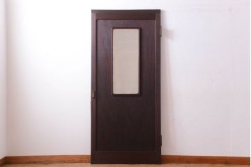 和製アンティーク　鏡付き!古い木製のドア(扉)