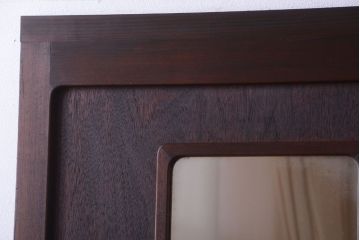 和製アンティーク　鏡付き!古い木製のドア(扉)