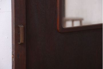 和製アンティーク　鏡付き!古い木製のドア(扉)
