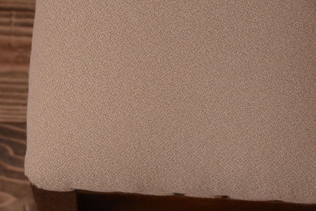 レトロ家具　アンティーク　古い木のレトロなクッション座面角スツール(2)