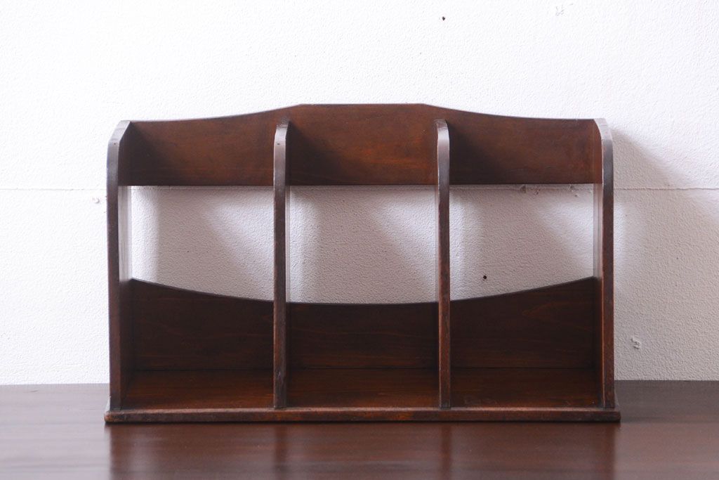 レトロ家具　昭和レトロ　古い木製のアンティーク本立て