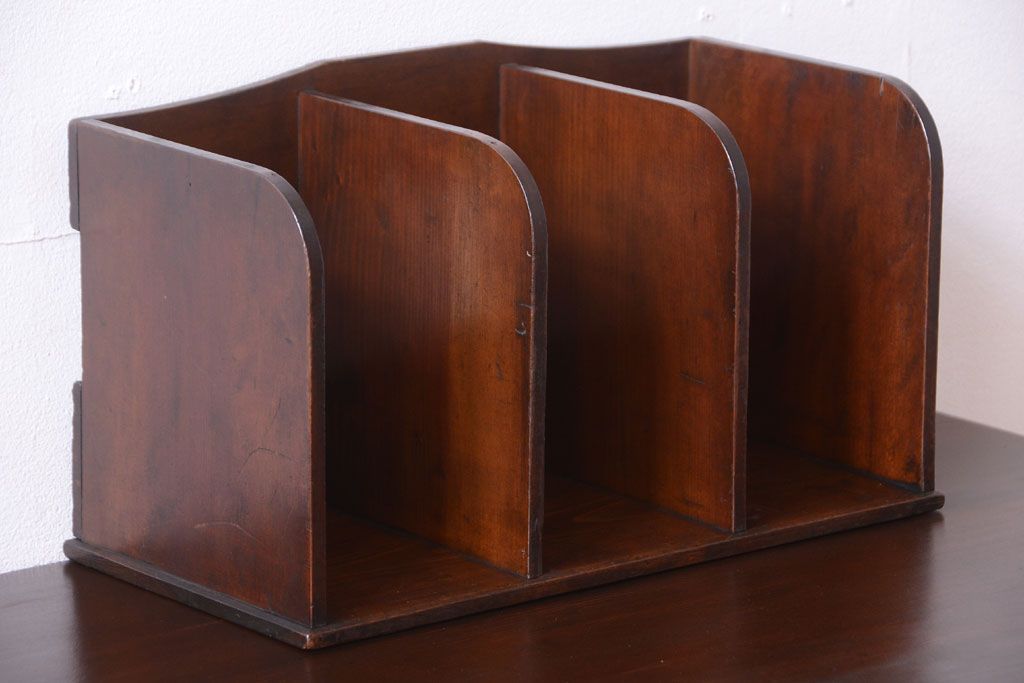 レトロ家具　昭和レトロ　古い木製のアンティーク本立て