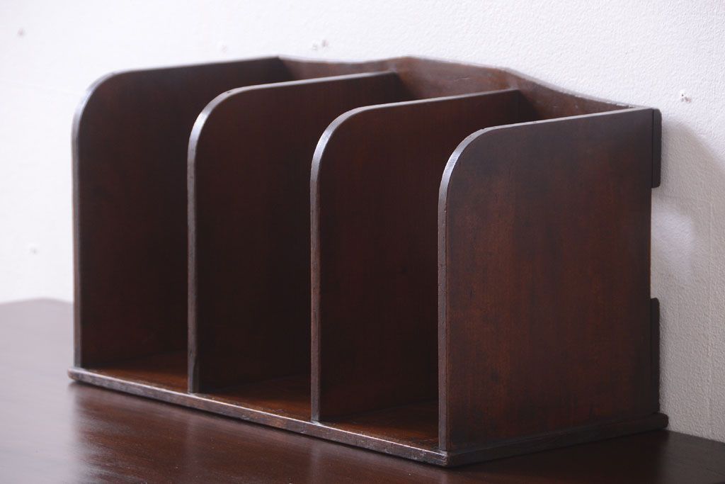 レトロ家具　昭和レトロ　古い木製のアンティーク本立て