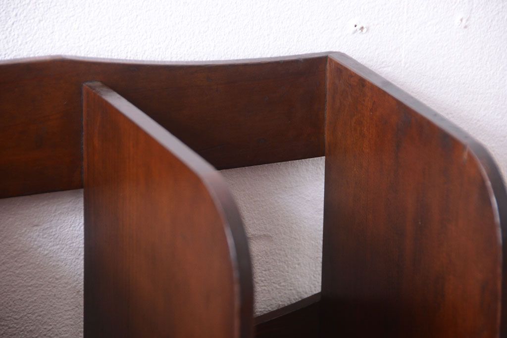 レトロ家具　昭和レトロ　古い木製のアンティーク本立て