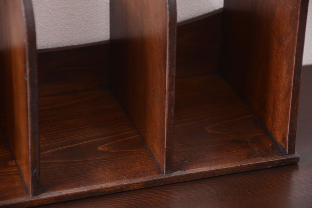 レトロ家具　昭和レトロ　古い木製のアンティーク本立て