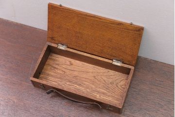 アンティーク雑貨　アンティーク　古い木製の小さな収納ケース(2)
