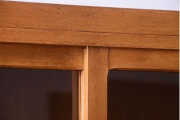 アンティーク家具　和製アンティーク　モールガラス入り!古い重ね収納棚