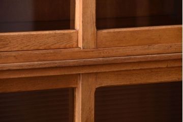 アンティーク家具　和製アンティーク　モールガラス入り!古い重ね収納棚