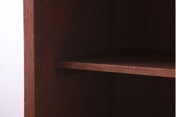 アンティーク家具　和製アンティーク　シンプルな古い木の脚付きオープンラック(棚)